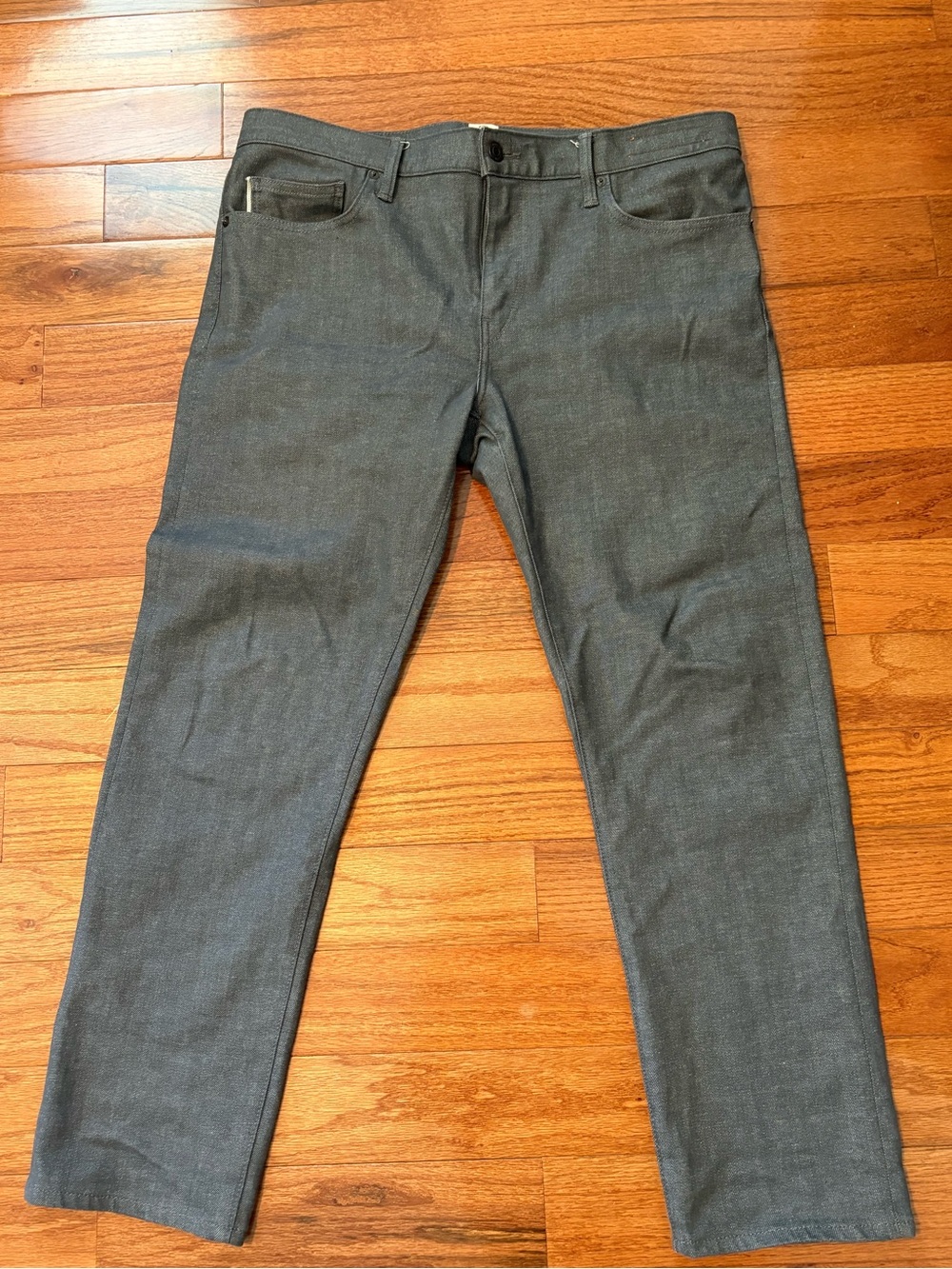 Hiroshi Kato Pen Slim Grey Raw Selvedge Jeans 36x28